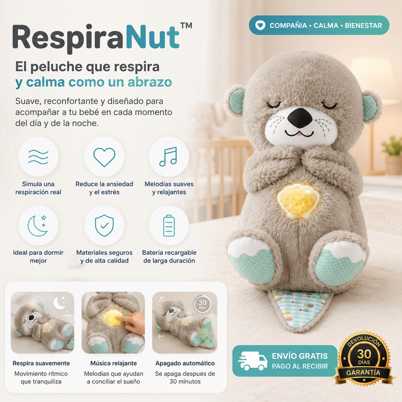 RespiraNut™ Peluche Relajante que Respira