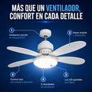BrisaLuz™ – Ventilador LED silencioso con control remoto