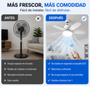 BrisaLuz™ – Ventilador LED silencioso con control remoto