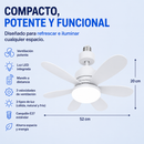 BrisaLuz™ – Ventilador LED silencioso con control remoto
