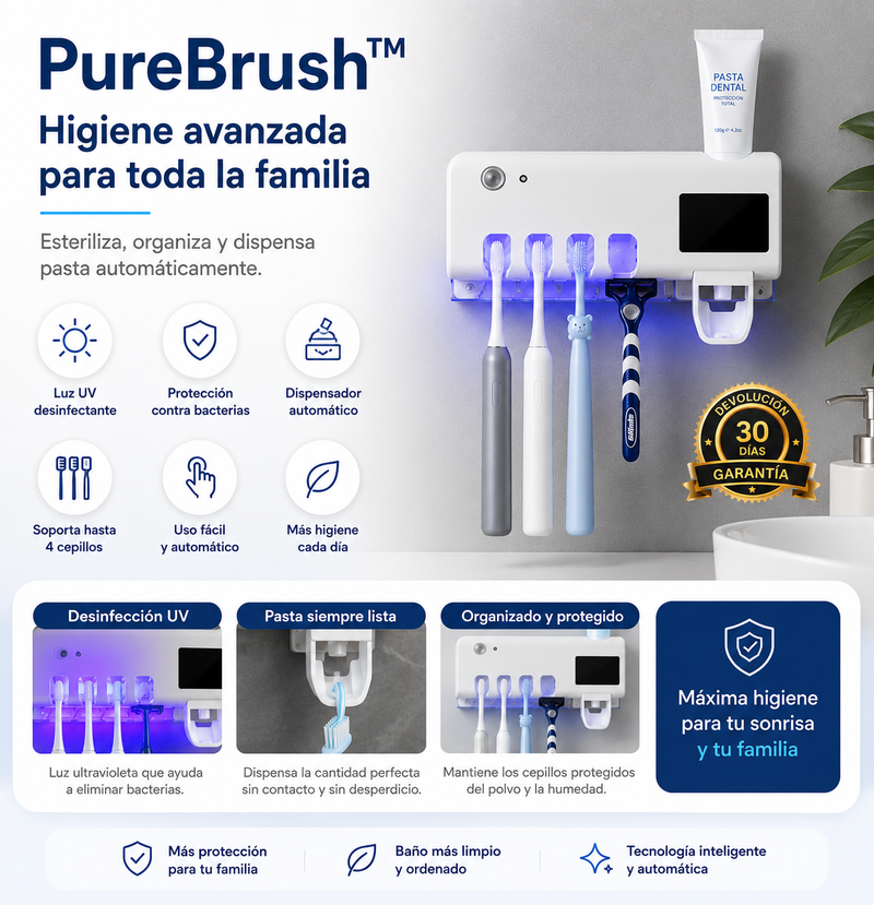 PureBrush™ Esterilizador UV inteligente