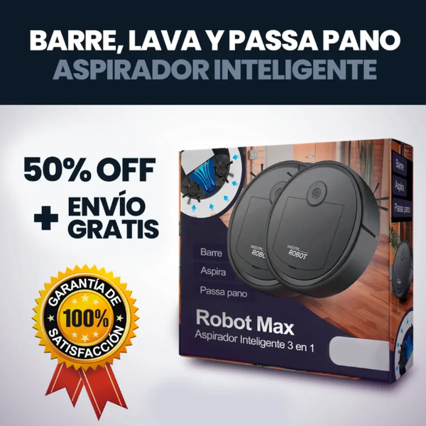 Compre 1 Lleve 2 - Robot MaxClean Aspirador Inteligente [LIMPIA TODO]